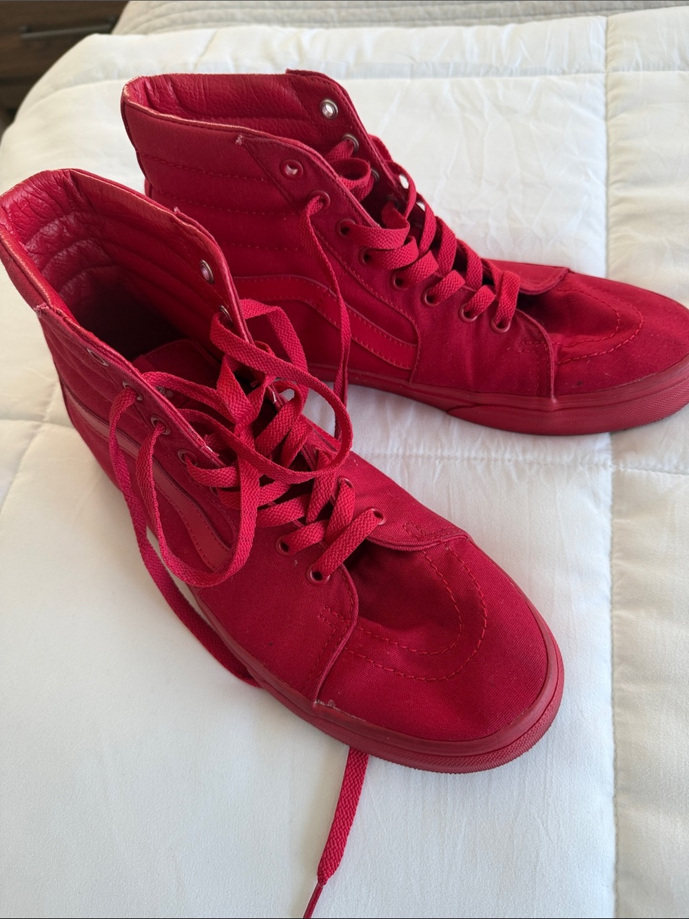 Vans Red High-Top Skate Sneakers